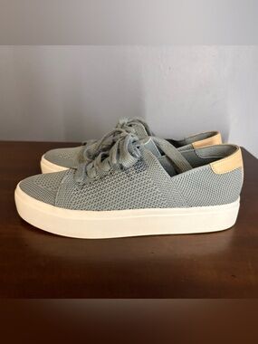 Lucky Brand Talena Knit Platform Sneakers - Lead Blue Gray